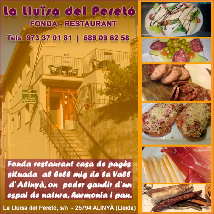 Alinyà Lleida Restaurant Fonda Lluïsa Peretó