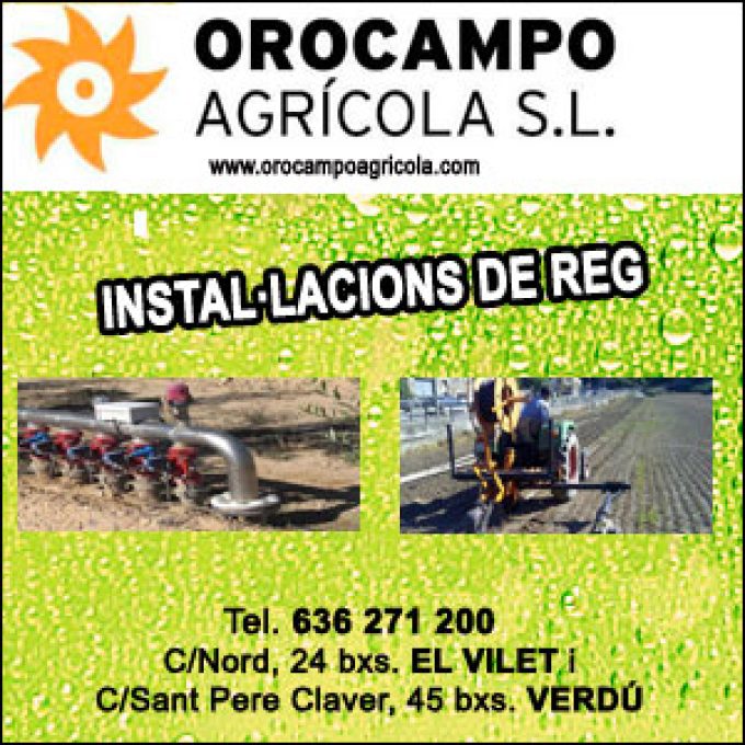 Orocampo Agrícola el Vilet Verdú Lleida