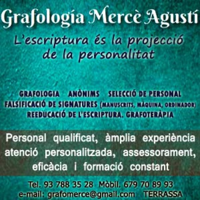 Grafologia Terrassa Mercè Agustí