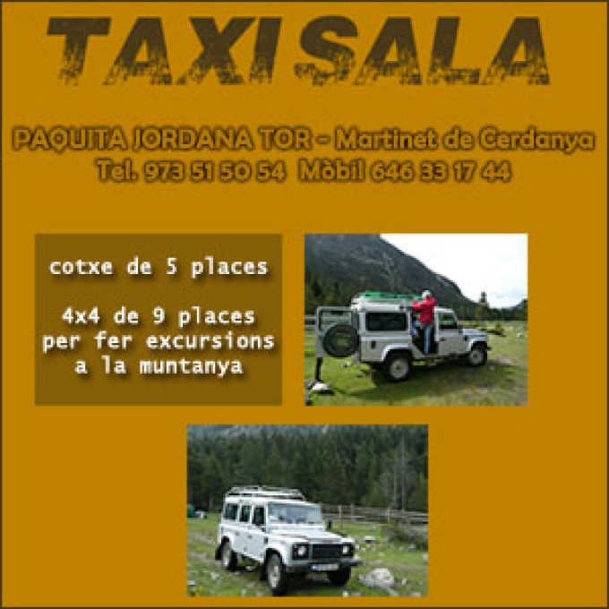 Taxi Sala Martinet Cerdanya