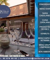 Sant Fruitós Bages Restaurant Can Ferrer