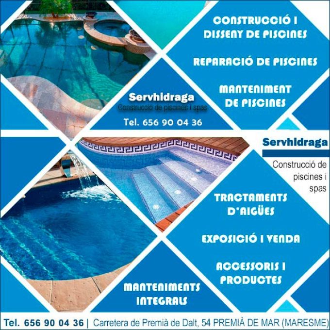Premià Maresme Construcció Reparació Piscines Servhidraga