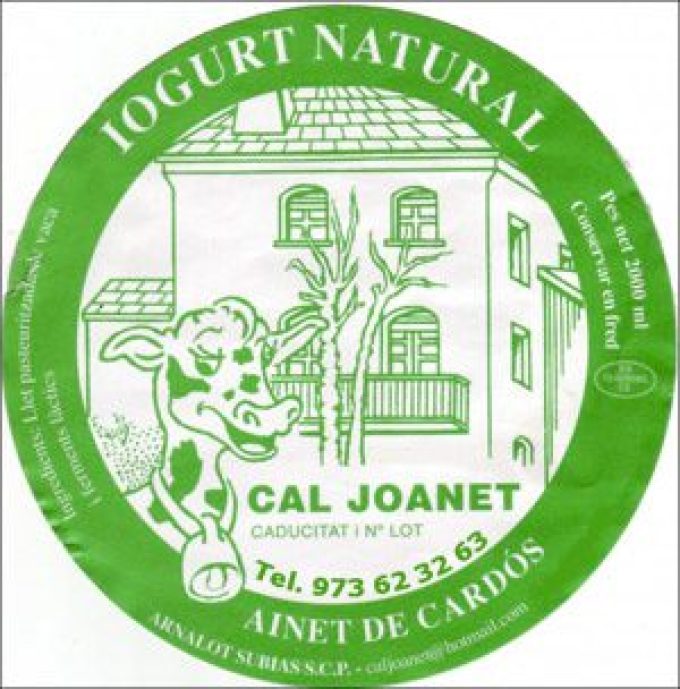Iogurts Formatges Ainet Cardós Cal Joanet