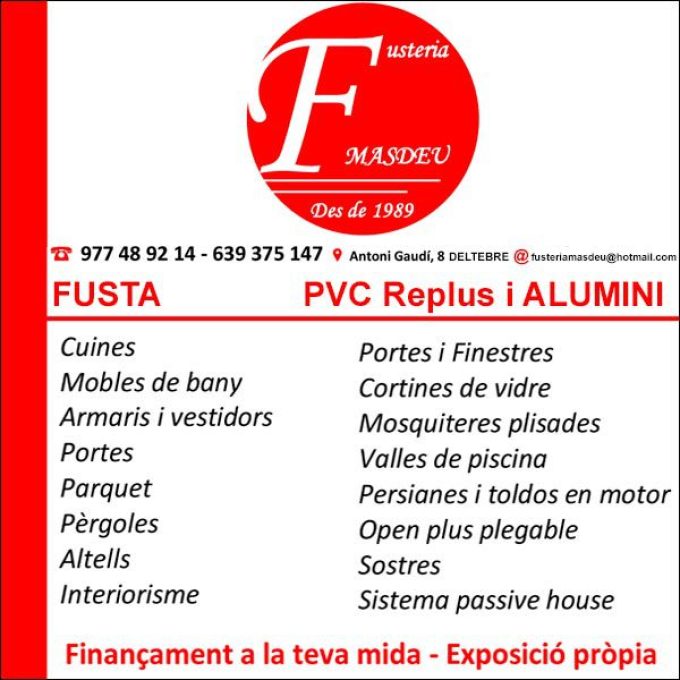 Fusteria Alumini Deltebre Masdeu