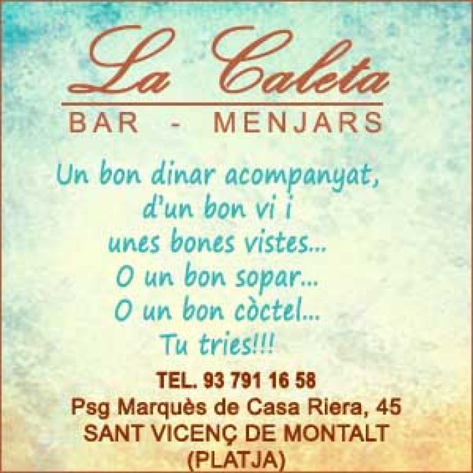 Restaurant La Caleta Sant Vicenç Montalt
