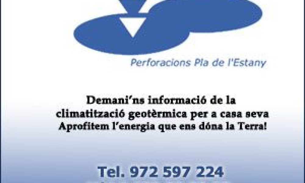 Perfollac Pous Geotèrmia Banyoles .pous, i perforacions a banyoles