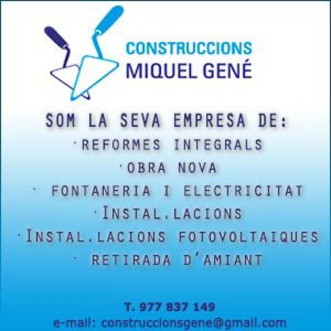 Construccions Reformes Miquel Gené Montroig Camp