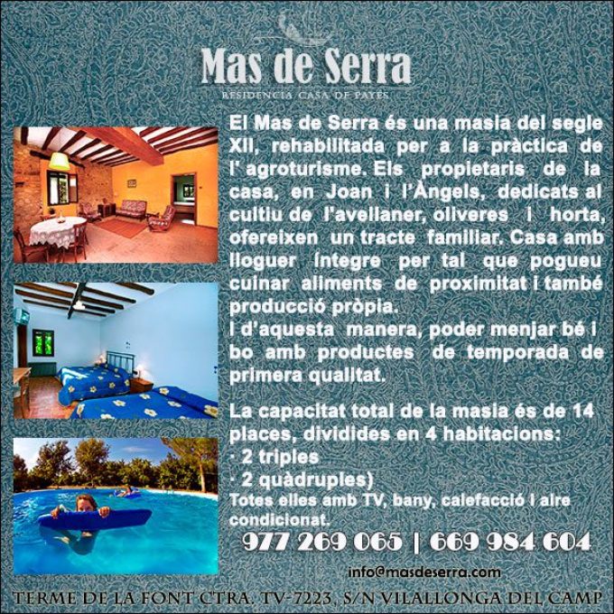 Valls Reus Turisme Rural Mas de Serra
