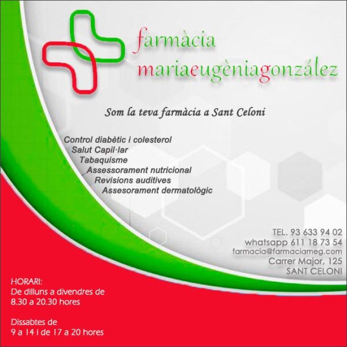 Sant Celoni Farmàcia Maria Eugènia González